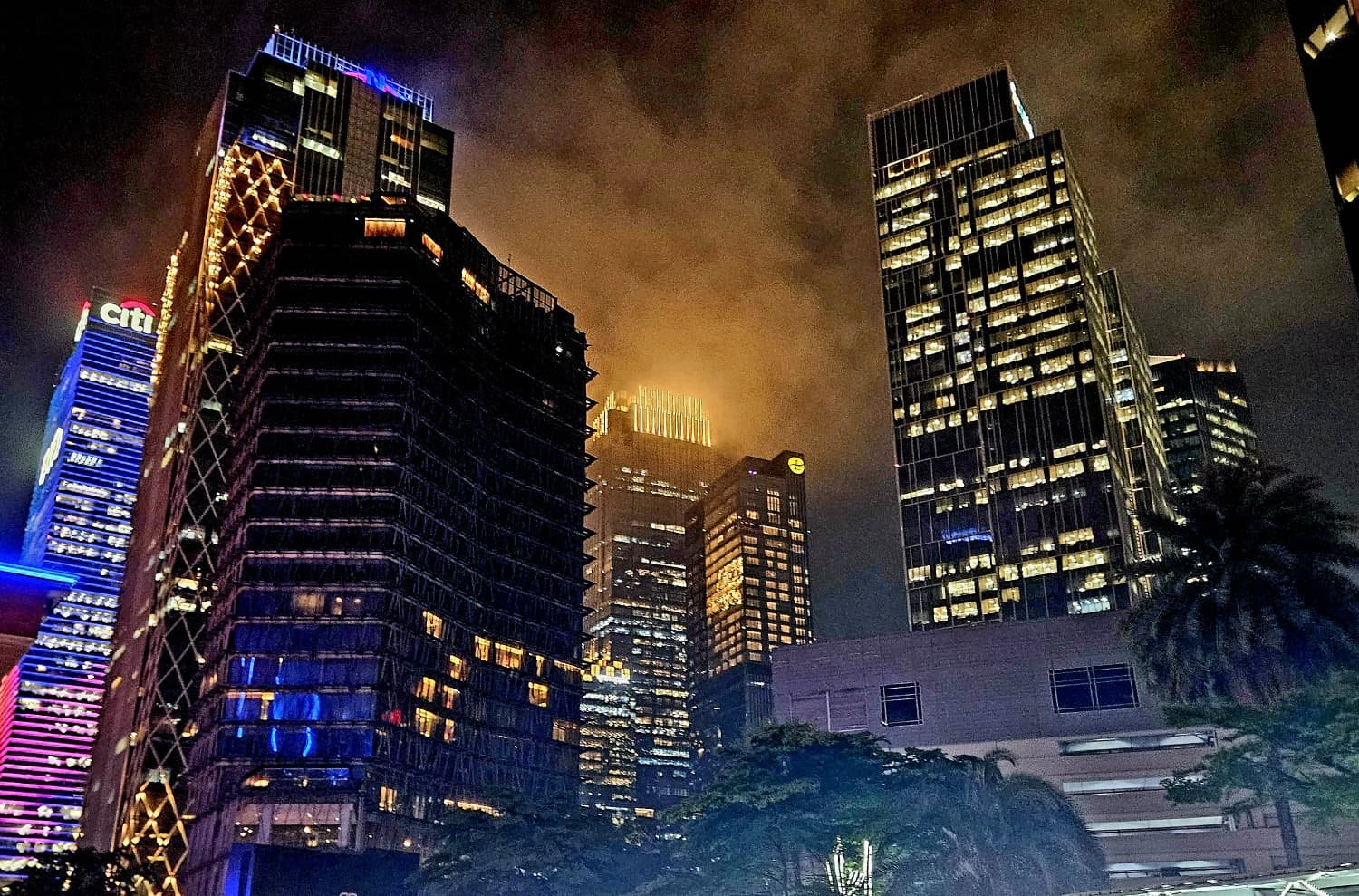 Jakarta Business District at night